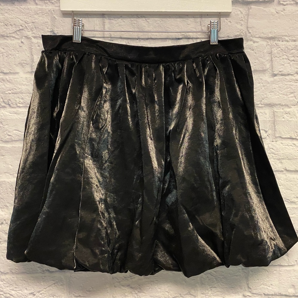 Forever 21 Black Metallic Bubble Skirt Size 0X